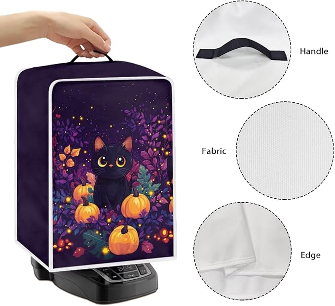 Halloween Coffee Maker Cover Black Cat Coffee Machine Protector Dustproof - Image 5
