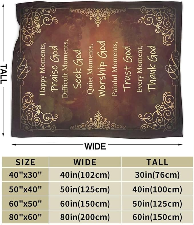 Christian Blanket Religious Prayer Throw Blanket Bible Verse Flannel Stuff - Image 3