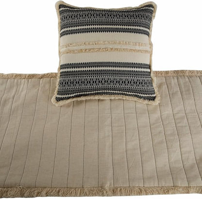 The HomeCentric Beige Bed Runner Without Pillow Cover, CA King Size 86"x18" - Image 2