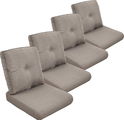 Outdoor Cushion Set of 4, Waterproof Outdoor Seat Cushions 25x22, Patio Chair by moosprr