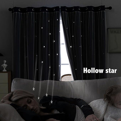 indistar Star Cutout Kids Window Blackout Curtains - Image 3