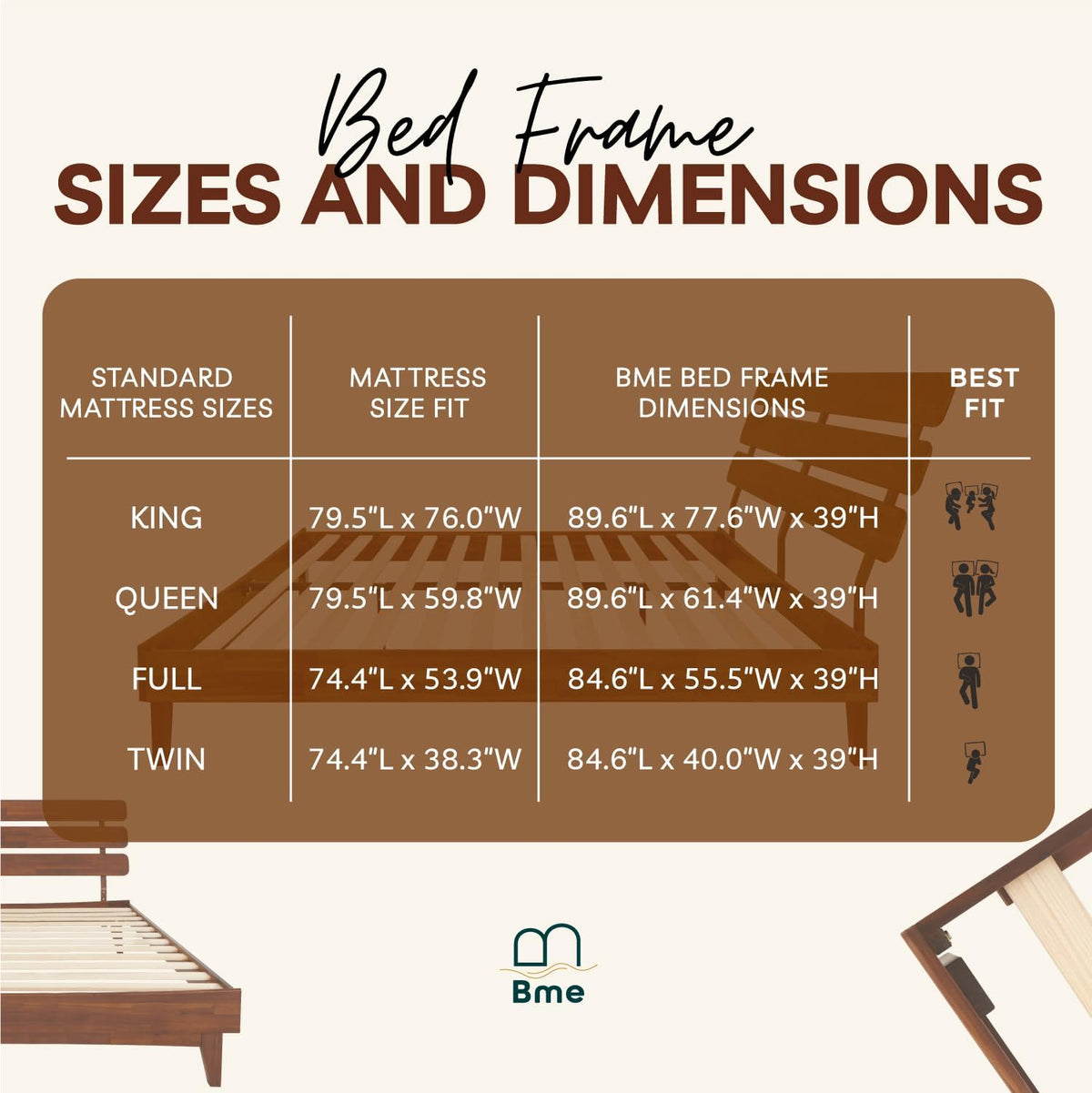 bme caden 15 inch deluxe bed frame with, view 11