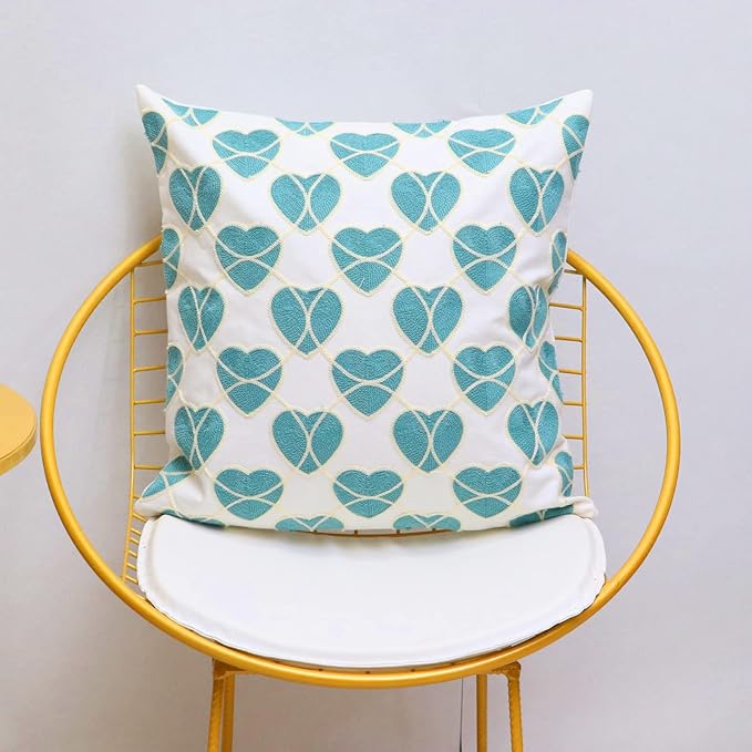 1 PCS Embroidered Throw Pillow Cover Home Decoration Cotton Decorative Square - Image 2