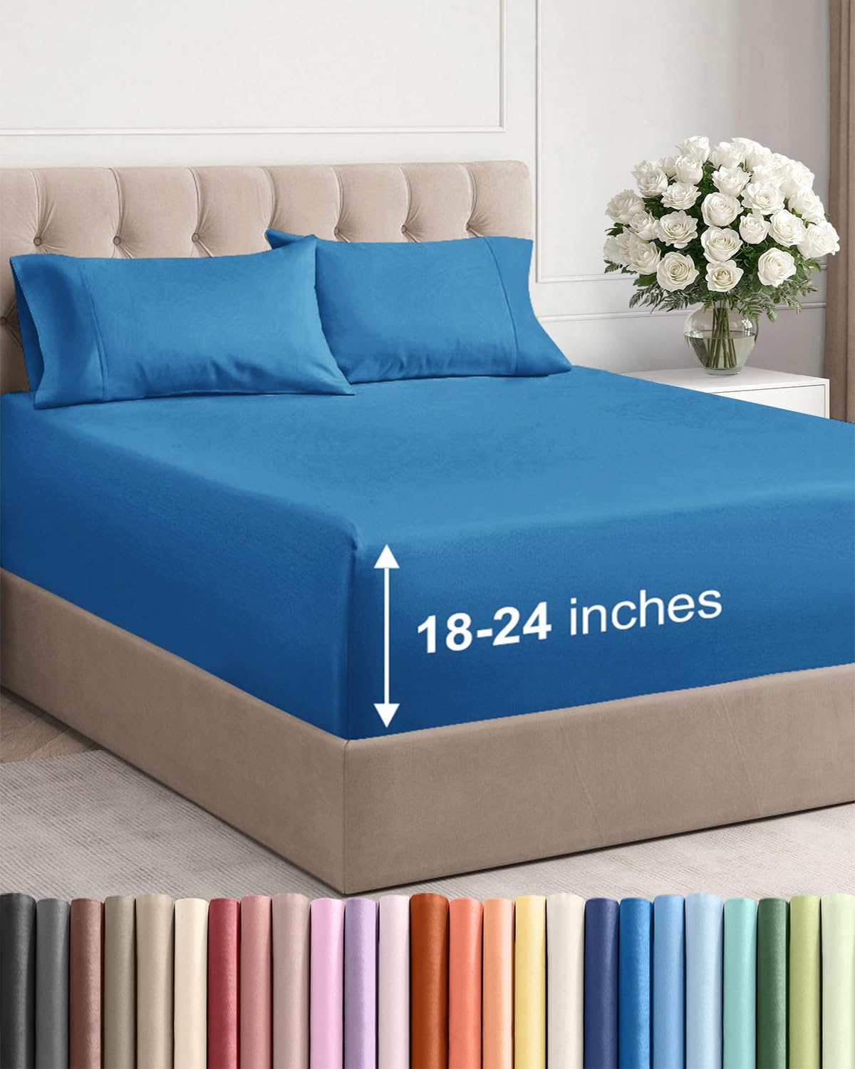 cgk extra deep twin sheet set - 4pc, main product view