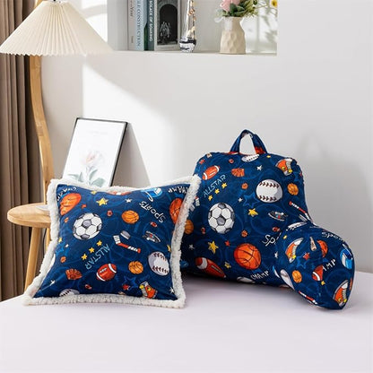 NTBED Sport Ball Collection Printed Reading Pillow Bed Wedge Backrest - Image 4