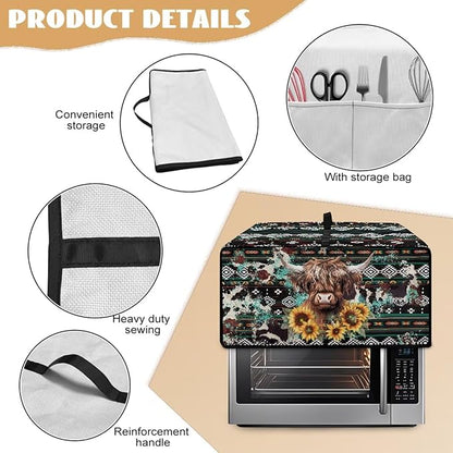 Toaster Oven Dust Cover Washable Fabric Convection Oven Cover Protector - Image 5