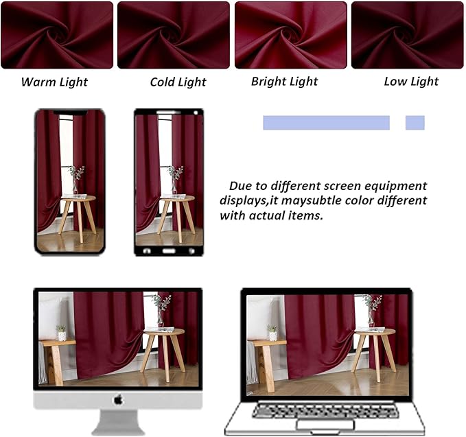 Gwine 24 Inch Length Kitchen Curtains Sets, Light Filtering Half Window Short - Image 7