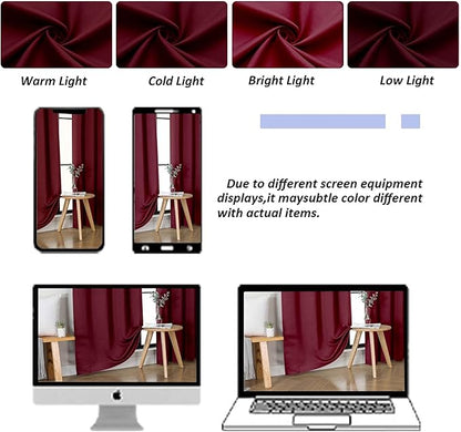 Gwine 24 Inch Length Kitchen Curtains Sets, Light Filtering Half Window Short - Image 7