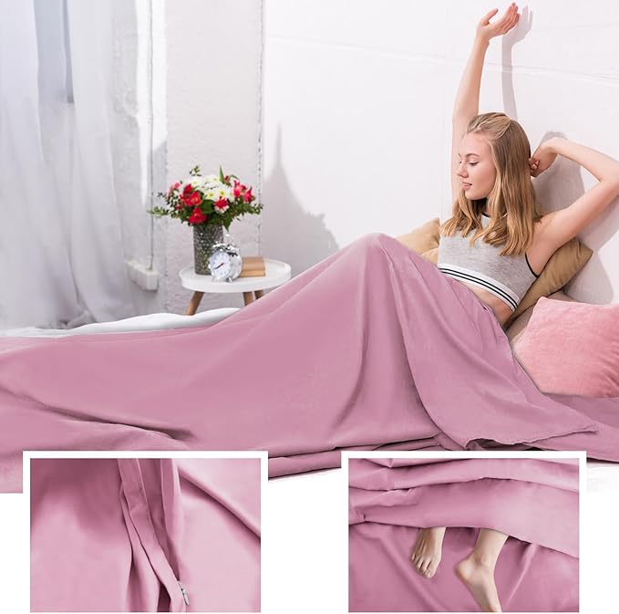 Sleeping Bag Liner, Travel Sheet & Adult Sleep Sack, Camping Sheets Travel - Image 5