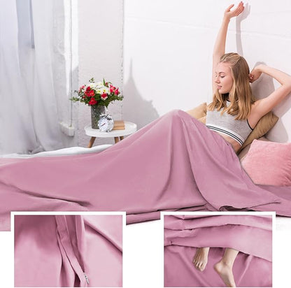 Sleeping Bag Liner, Travel Sheet & Adult Sleep Sack, Camping Sheets Travel - Image 5