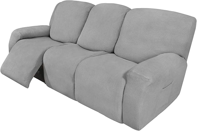 Easy-Going 8 Pieces Recliner Sofa Stretch Sofa Slipcover Sofa Cover Furniture by Easy-Going