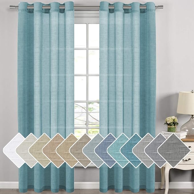 H.VERSAILTEX Natural Linen Semi Sheer Curtains by HVERSAILTEX