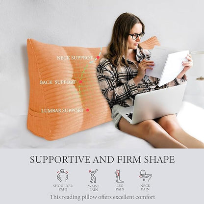 Wedge Headboard Pillow Dorm Room Reading Pillow Back Support - Image 3