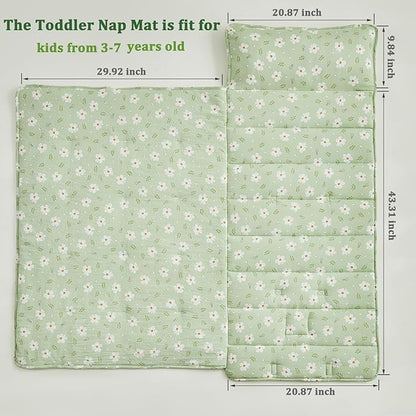 Toddler Nap Mat with Removable Pillow, Ultra Soft Slumber Bags - Image 2