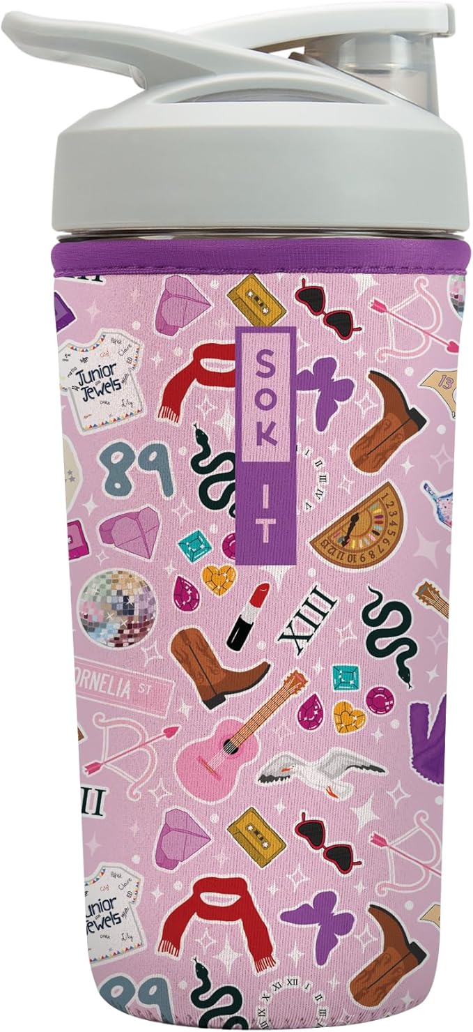 Sok It BotlSok Protein Blender Shaker Bottle Sleeve Insulated Neoprene Cover by SokIt