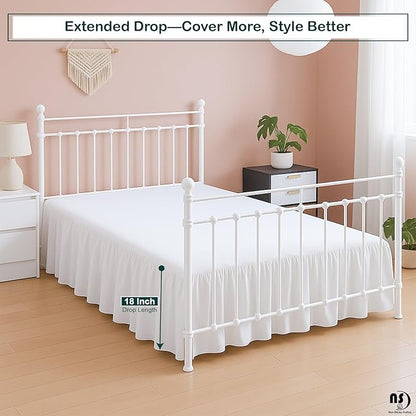 Ruffled Bed Skirt with Split Corners - Image 5