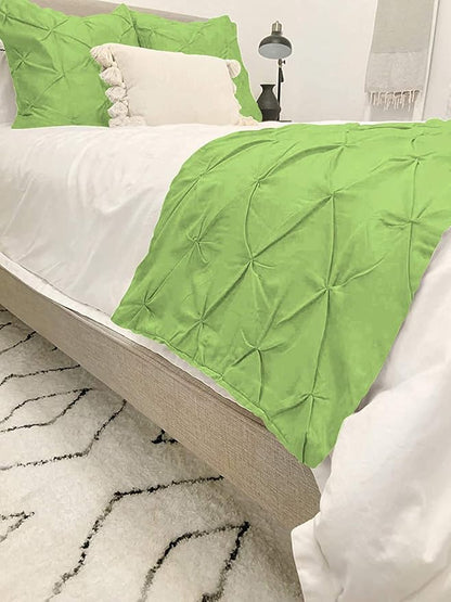 Bed Runner Set - 100% Pure Cotton 800 Thread Count - Luxury 1 Pinch Pleated Bed - Image 3