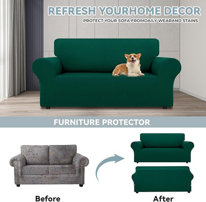 LURKA Stretch Loveseat Sofa Slipcovers 1 Piece Couch Covers - Image 3