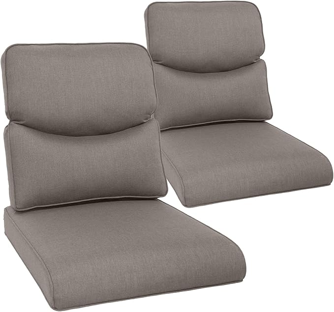 Outdoor Chair Cushion Set of 2, Waterproof Outdoor Seat Cushions 25x22 by moosprr