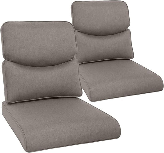 Outdoor Chair Cushion Set of 2, Waterproof Outdoor Seat Cushions 25x22 by moosprr