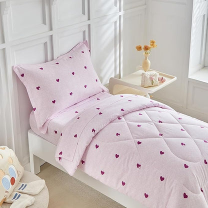 DuShow 4 Pieces Toddler Bedding Set, Super Soft Reversible Toddler Sheet Set - Image 8