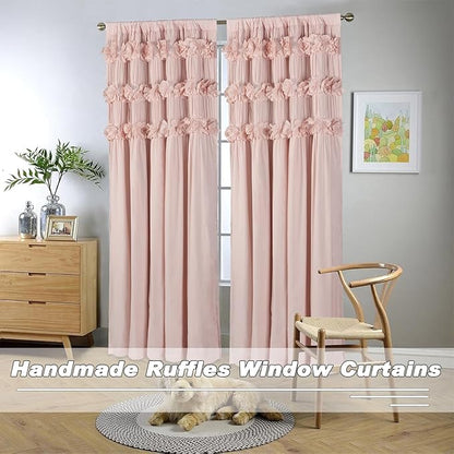 Luxurious Peach Pink Blackout Curtains - Image 8
