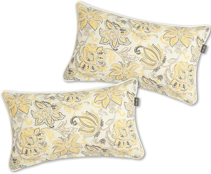 Outdoor Lumbar Pillows Water Resistant 12x20 inch, Decorative Throw Pillow Set - Image 2