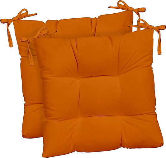RSH DECOR: Outdoor Tufted Seat Cushions Set of 2 | 17" x 17" | All-Weather Spun by RSHDECOR