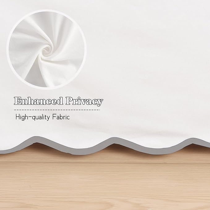 HIG Off White Chic Queen Bed Skirt - Image 5