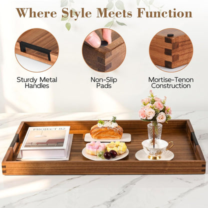 joy&grace large ottoman tray for living room and, close-up detail
