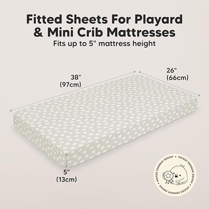 2-Pack Mini Crib Sheets Fitted - Image 3