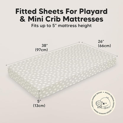 2-Pack Mini Crib Sheets Fitted - Image 3