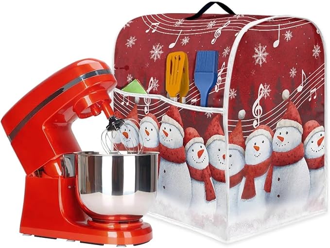 Christmas Stand Mixer Cover 6-8 Quart Kitchen Mixer Cover Snowman Food - Image 4