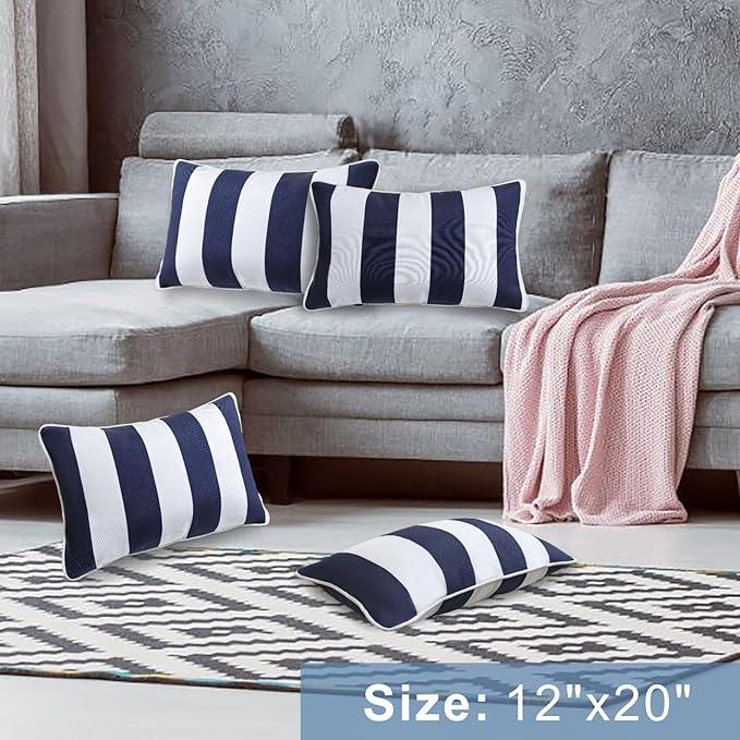 JMGBird Outdoor Lumbar Pillows, Waterproof Throw Pillows - Image 3