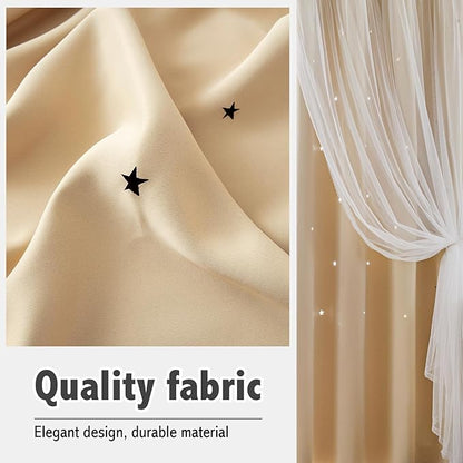 indistar Star Cutout Kids Window Blackout Curtains - Image 7