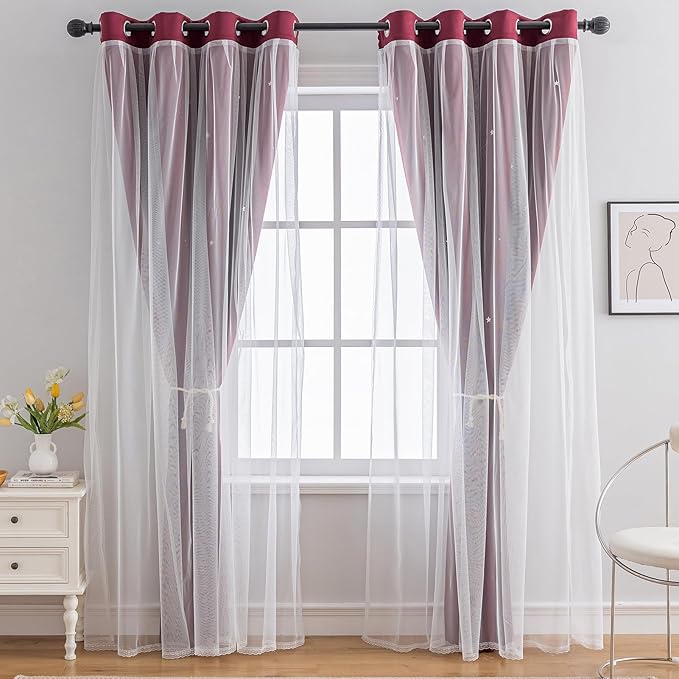 indistar Star Cutout Kids Window Blackout Curtains - Image 7