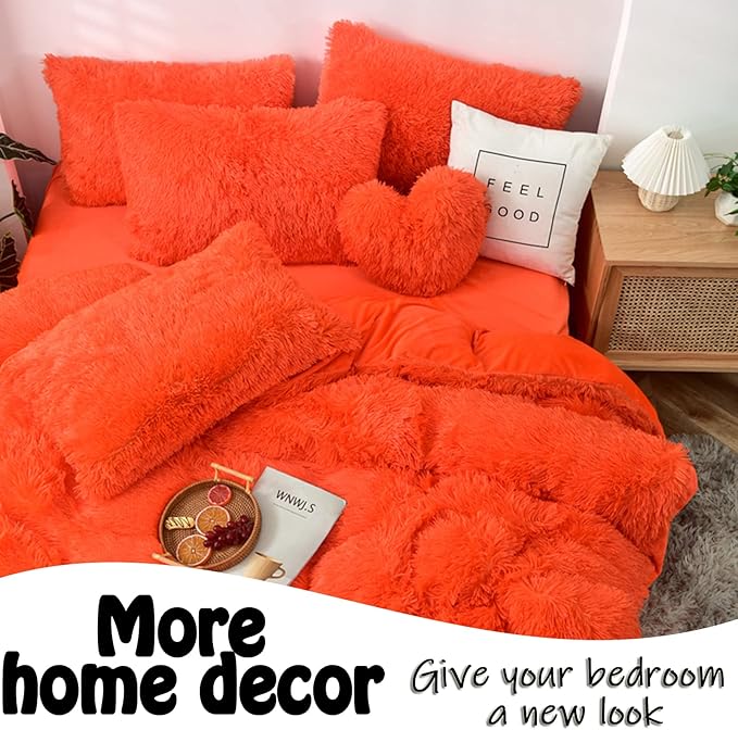 MorroMorn Decorative Pillows Covers, 2 Packs Faux Fur Pillow Cases, Luxury - Image 6