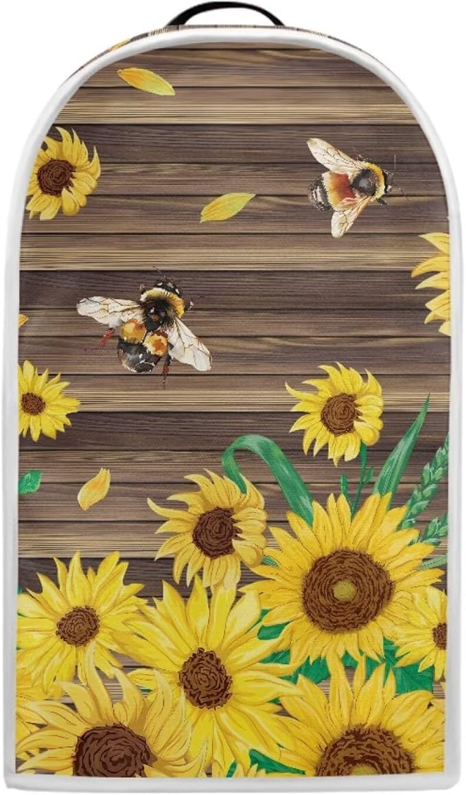 Talayituse Bee Sunflower Wood Print Blender Dust Cover, Fingerprint Protection by Talayituse