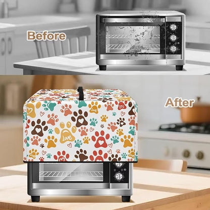 Microwave Oven Dust Cover, Dog Paw Polyester Dust Cover - Image 4