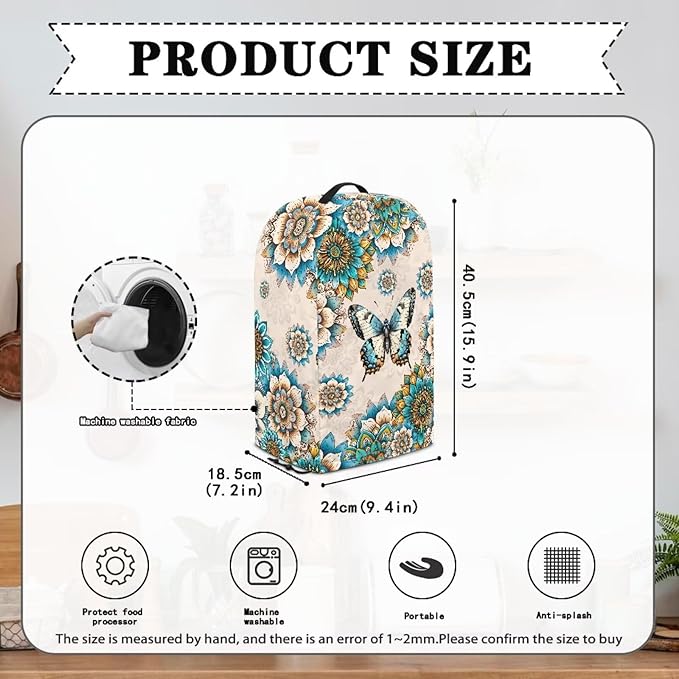 Floral Butterfly Blender Cover Dust Cover Appliance Dust Cover - Image 5