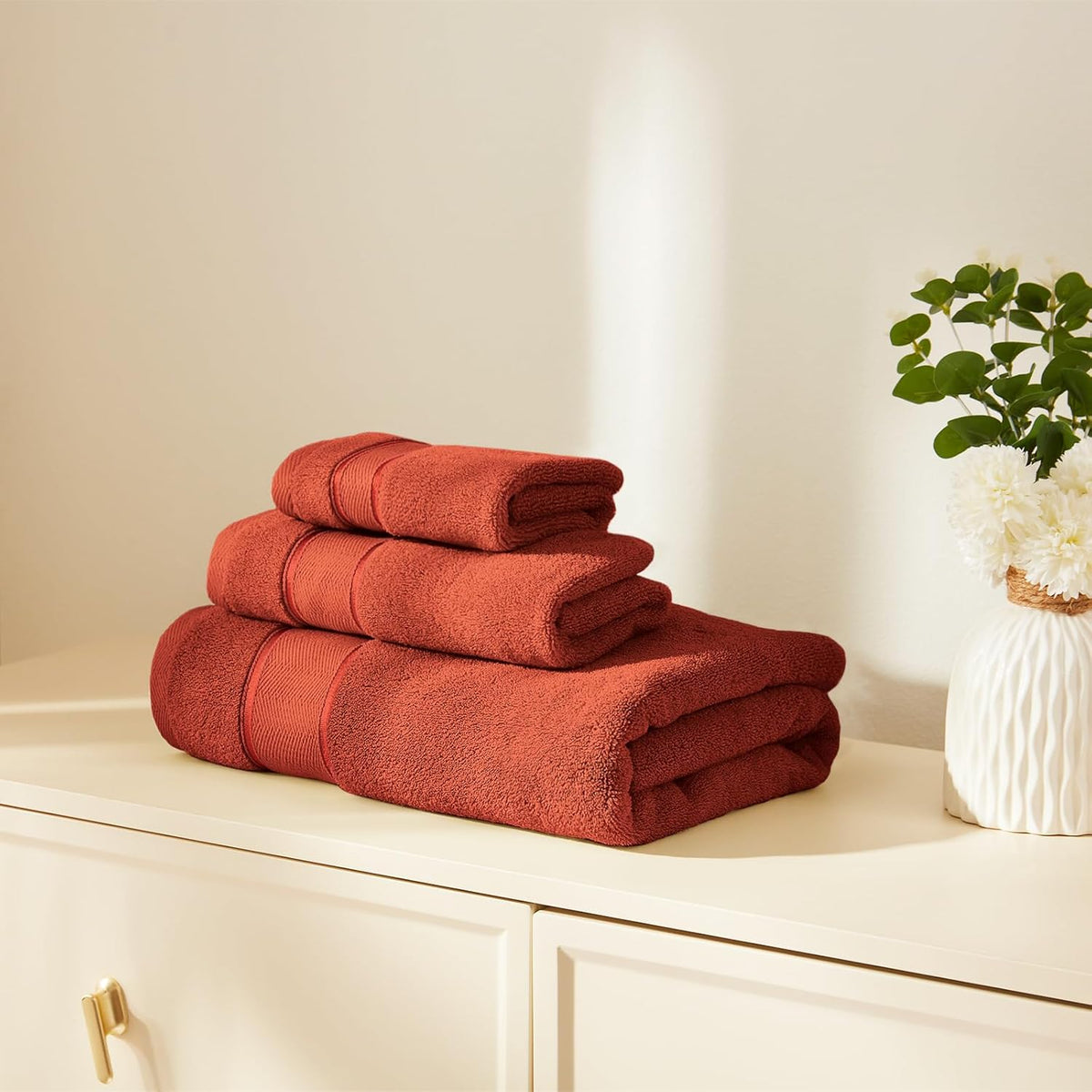 marvione bath towels set 6 piece, 100% turkish, main product view