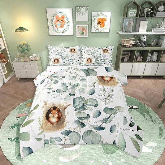 Erosebridal Kawaii Squirrel Bedding Toddler Size by Erosebridal