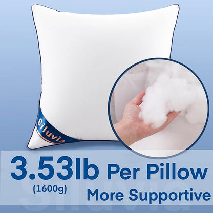 Siluvia 30"x30" Pillow Inserts Set of 2 Square Throw 30 Pillows - Image 5