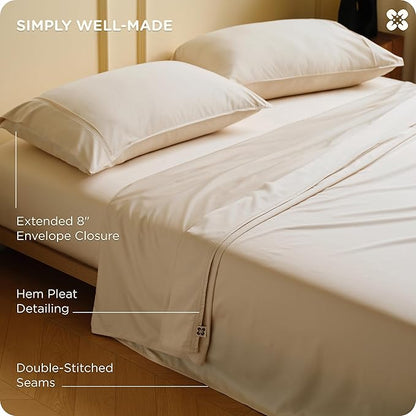 Bedsure Cooling Sheets, Rayon Derived from Bamboo & Cotton Blend, GentleSoft - Image 6