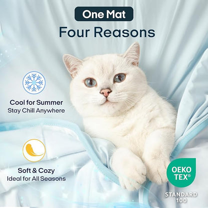 Zonli Premium Cooling Blanket for Dogs-Lightweight Fluffy Pet Throw & Bed Cover - Image 4