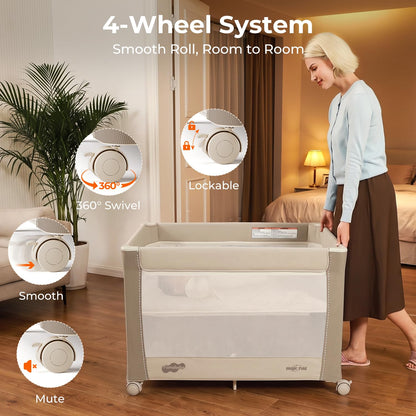 pamo babe deluxe pack and play with bassinet, package contents