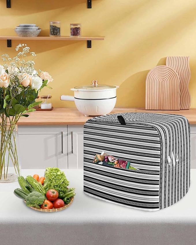 Black Stripes Stand Mixer Dust Cover - Image 5