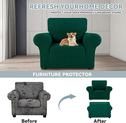 LURKA Stretch Chair Sofa Slipcovers 1 Piece Couch Covers - Image 3