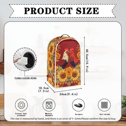 Rooster Blender Dust Cover Bread Maker Toaster Cover Sunflower Kitchen - Image 4