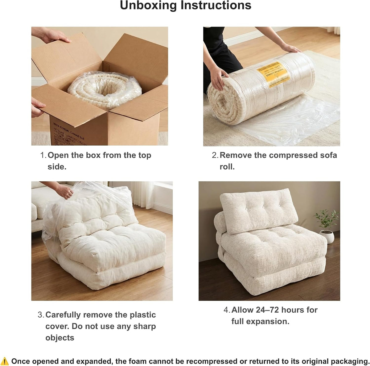 · redearth · boneless folding sofa bed floor, view 9